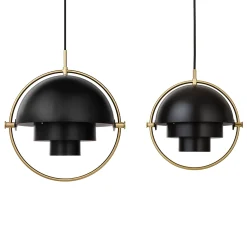Gubi Multi-Lite riippuvalaisin, Ø 27 cm, messinki/musta