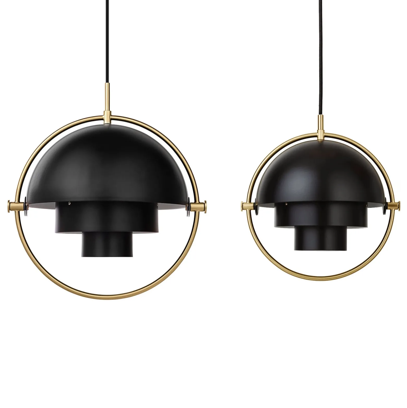 Gubi Multi-Lite riippuvalaisin, Ø 27 cm, messinki/musta