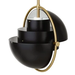 Gubi Multi-Lite riippuvalaisin, Ø 27 cm, messinki/musta