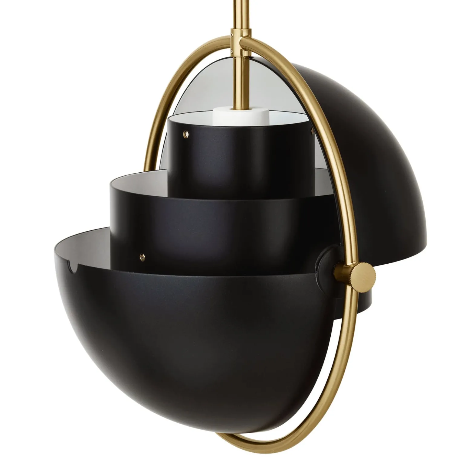 Gubi Multi-Lite riippuvalaisin, Ø 27 cm, messinki/musta