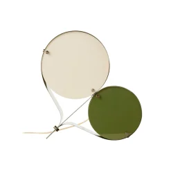 Gubi pöytävalaisin Coppia, norsunluu/oliivinvihreä, korkeus 42 cm
