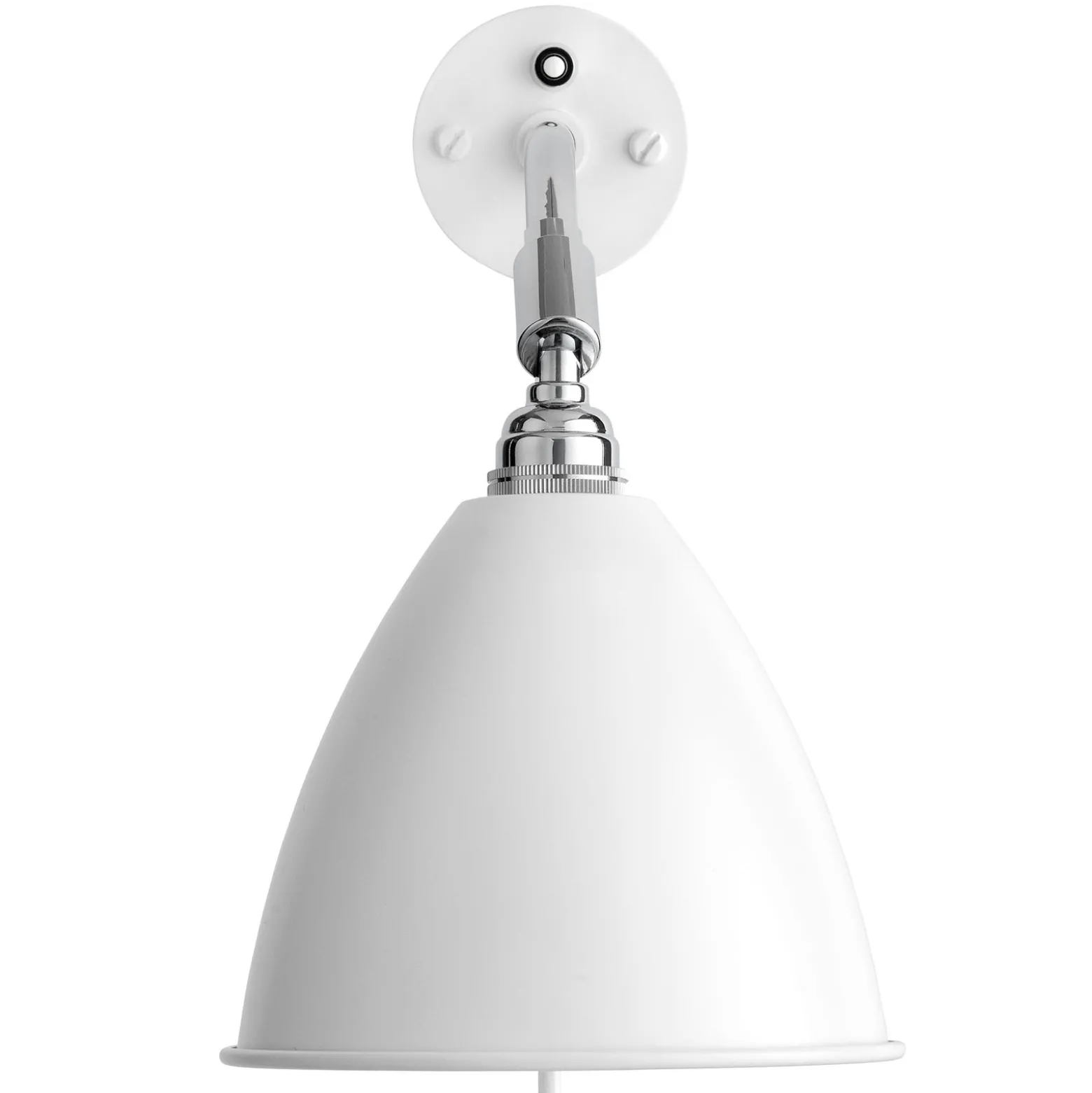 Gubi-seinävalaisin Bestlite BL7, valkoinen/kromi, Ø 16 cm, E14
