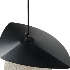 Gubi ulkoriippuvalaisin Satellite, 45x27cm, musta/kermanvalkoinen