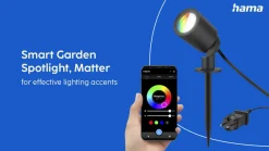 Hama Smart LED-maapiikkikohdevalo, musta WLAN, IP65 RGBW himmennettävä