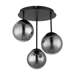 Harmon-kattovalaisin, musta/savunvärinen, lasi, halkaisija 33 cm, E14