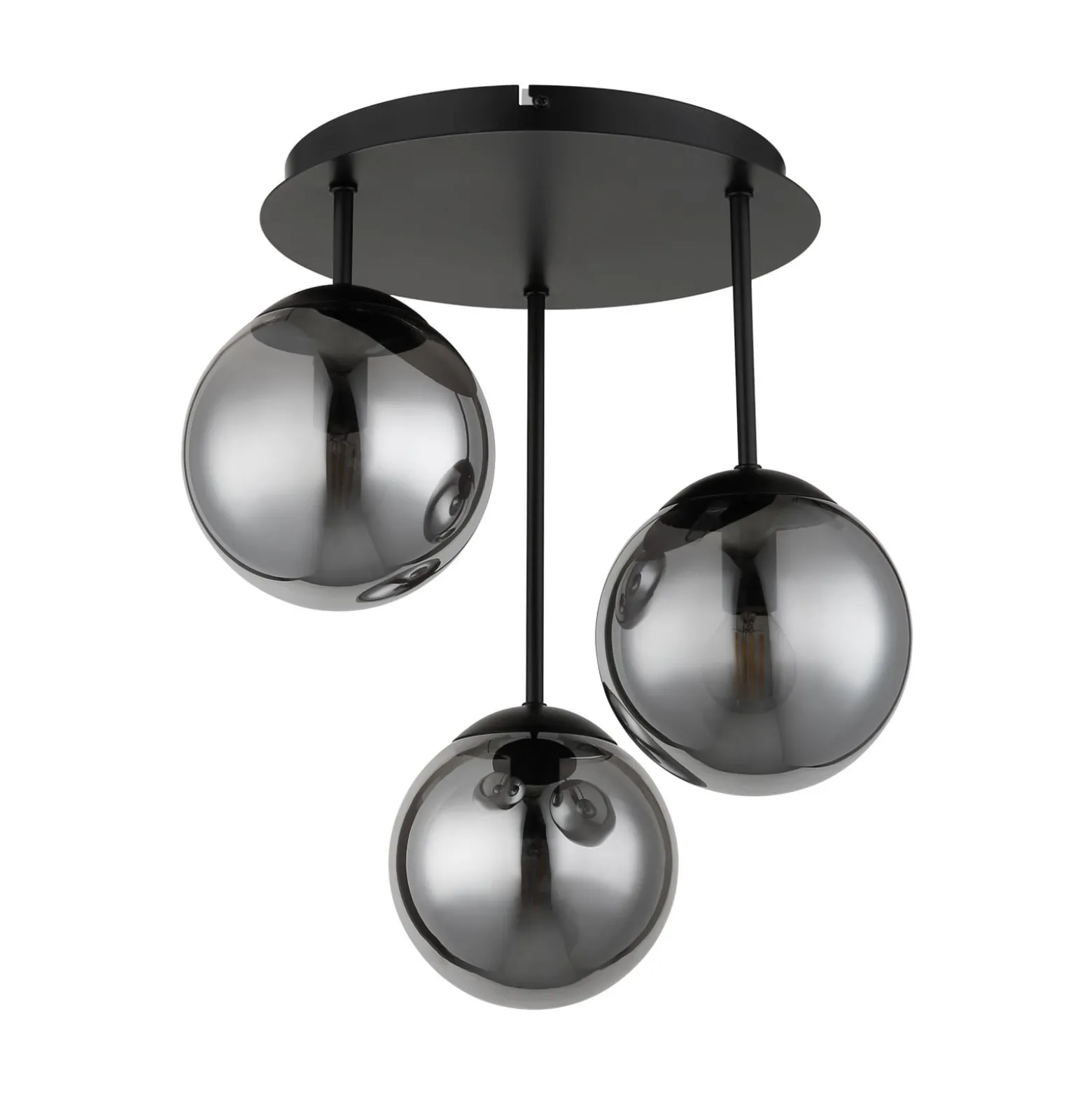 Harmon-kattovalaisin, musta/savunvärinen, lasi, halkaisija 33 cm, E14