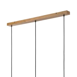 Harmony riippuvalaisin, pituus 110 cm, opaali lasi tammi puu 3-valo.