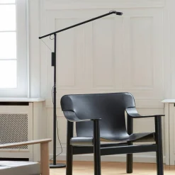 HAY LED-lattiavalo Fifty-Fifty, musta, korkeus 135 cm, himmennettävä