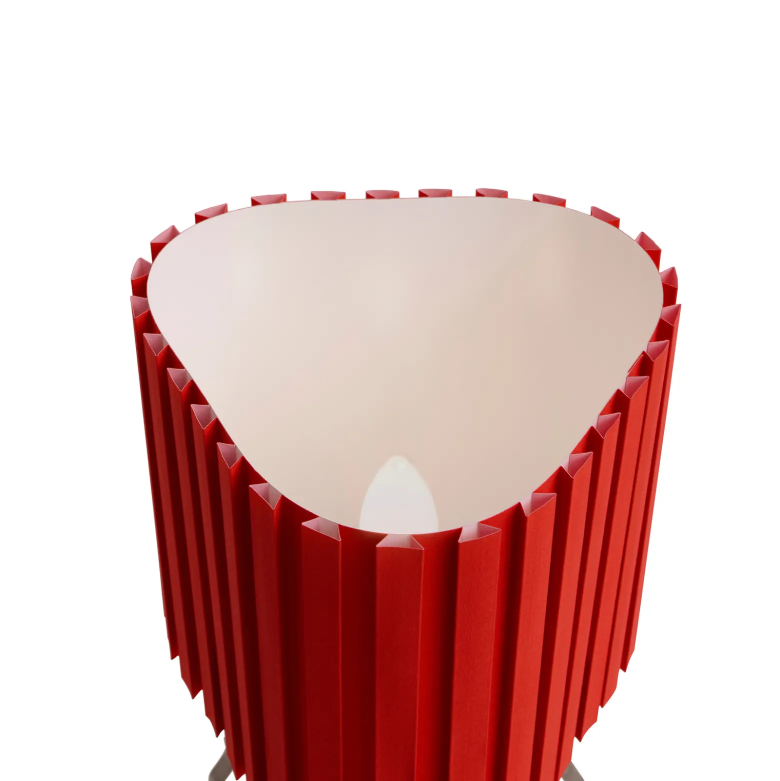HAY-pöytälamppu Canelé, punainen, korkeus 37 cm, E14, kangas
