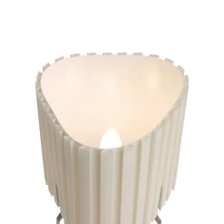 HAY-pöytälamppu Canelé, valkoinen, korkeus 37 cm, E14, tekstiili