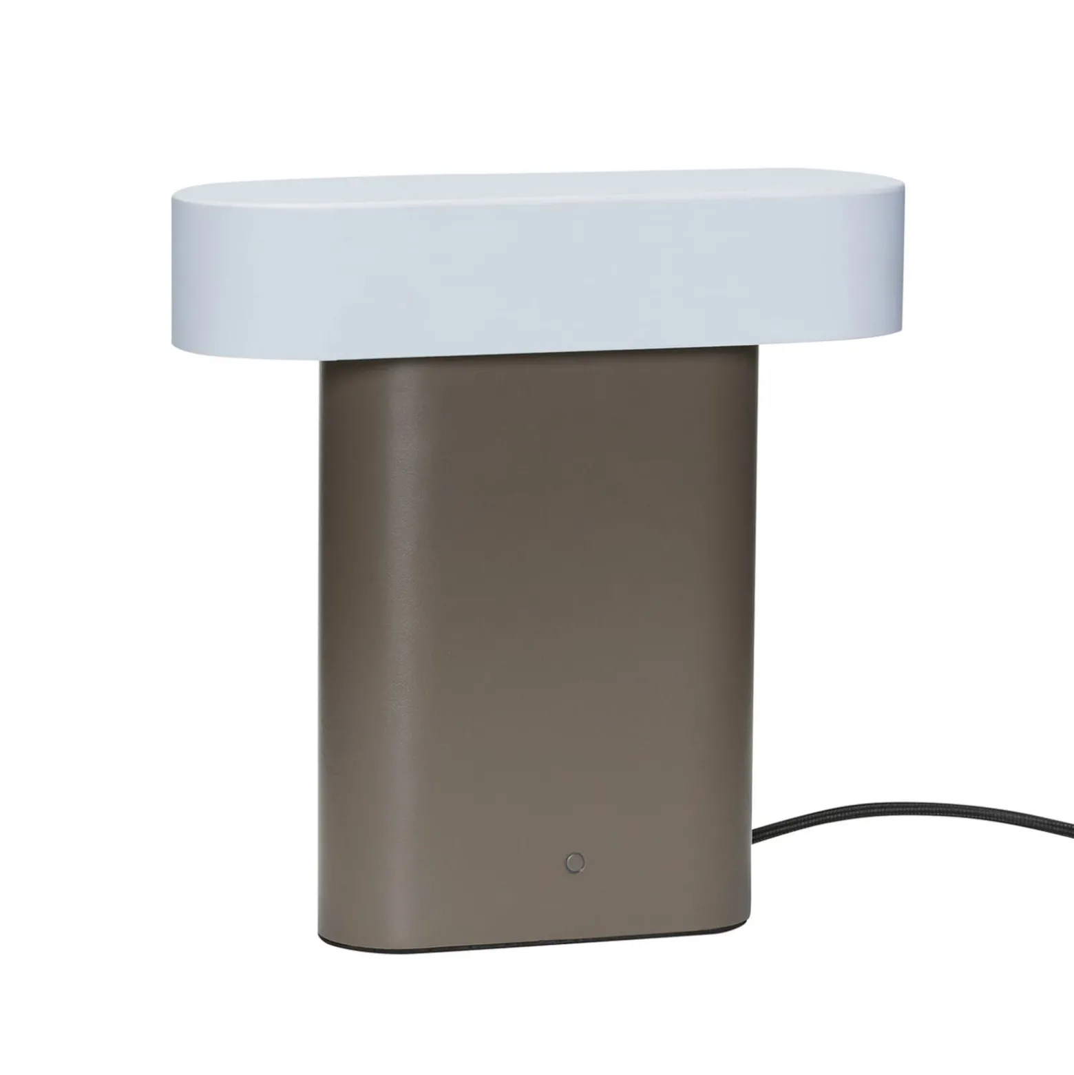 HÜBSCH LED-pöytävalaisin Sleek, ruskea/vaaleanharmaa rauta, PC