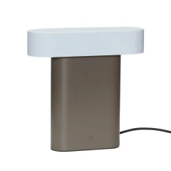 HÜBSCH LED-pöytävalaisin Sleek, ruskea/vaaleanharmaa rauta, PC