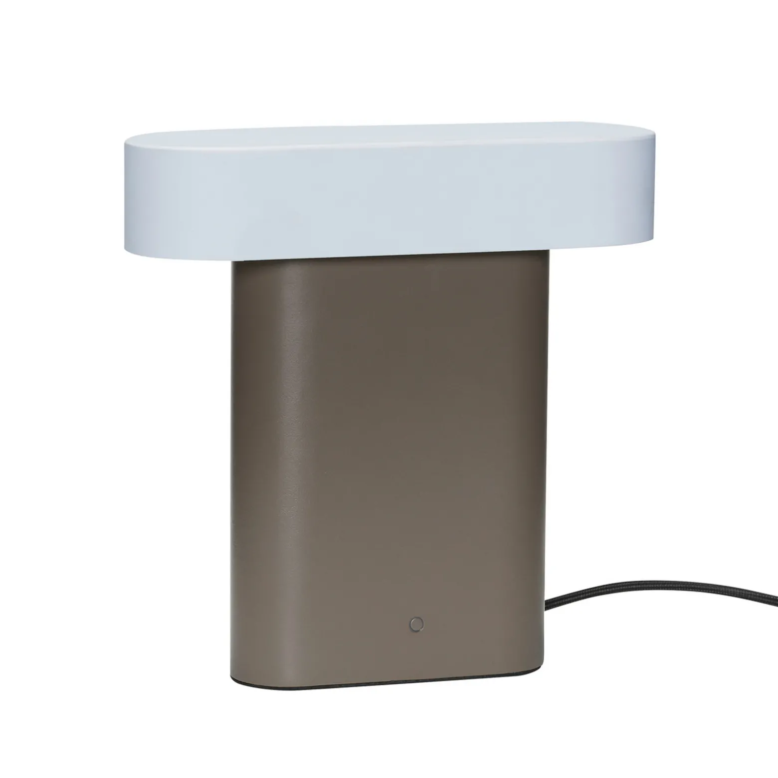 HÜBSCH LED-pöytävalaisin Sleek, ruskea/vaaleanharmaa rauta, PC