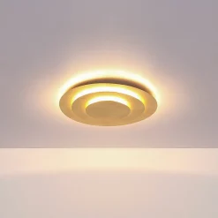Heda LED-kattovalaisin, Ø 35 cm, kullanvärinen, metallia
