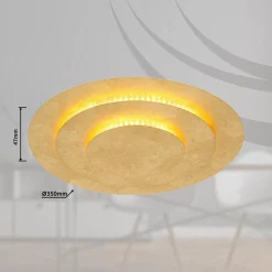 Heda LED-kattovalaisin, Ø 35 cm, kullanvärinen, metallia