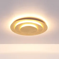 Heda LED-kattovalaisin, Ø 49 cm, kullanvärinen, metallia