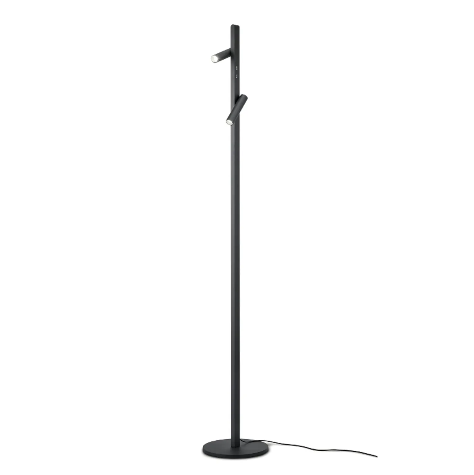 Helestra Coni-LED-lattiavalo 2 spottia 160cm musta