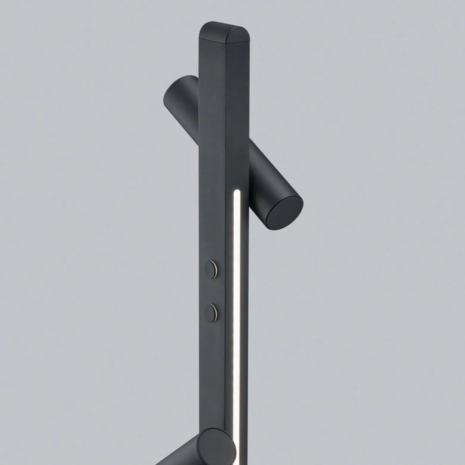 Helestra Coni-LED-lattiavalo 2 spottia 160cm musta