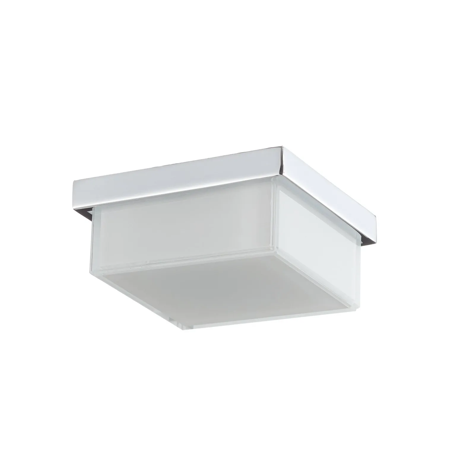 Helestra Cosi -LED-kattovalaisin, kromi 11x11 cm