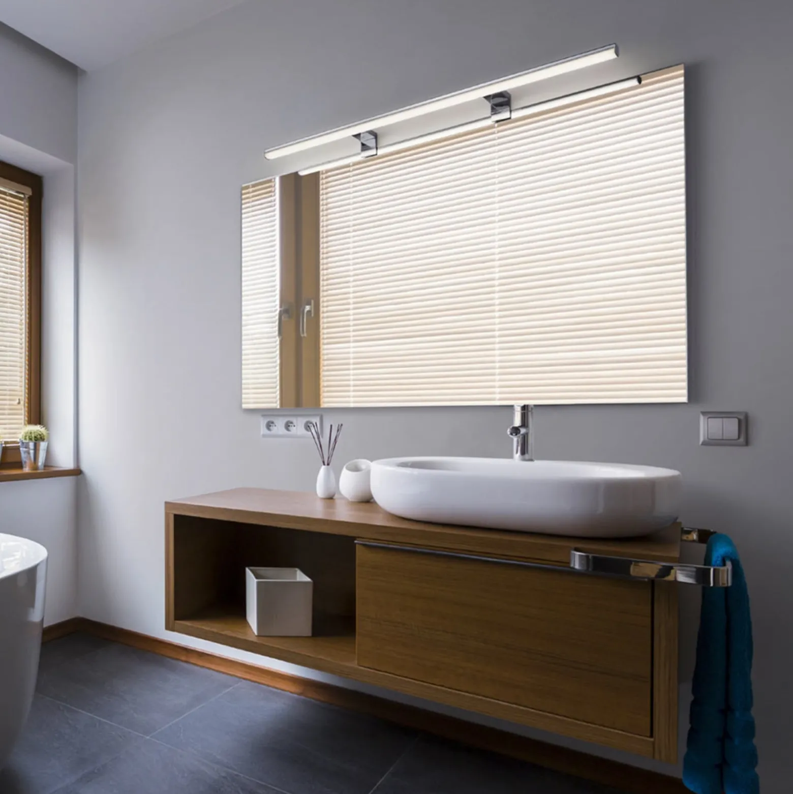 Helestra Gaia LED-peililamppu kaukosäädin 99 cm