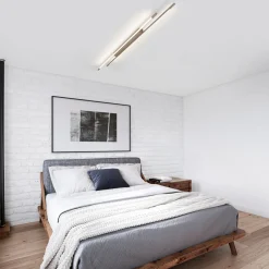 Helestra LED-kattovalaisin LEDA, ruskea, pituus 150 cm, himmennettävä