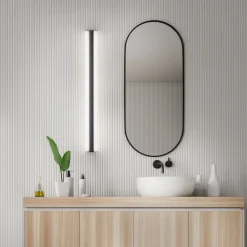 Helestra LED-peililamppu LOOM, pituus 120 cm, musta, IP44