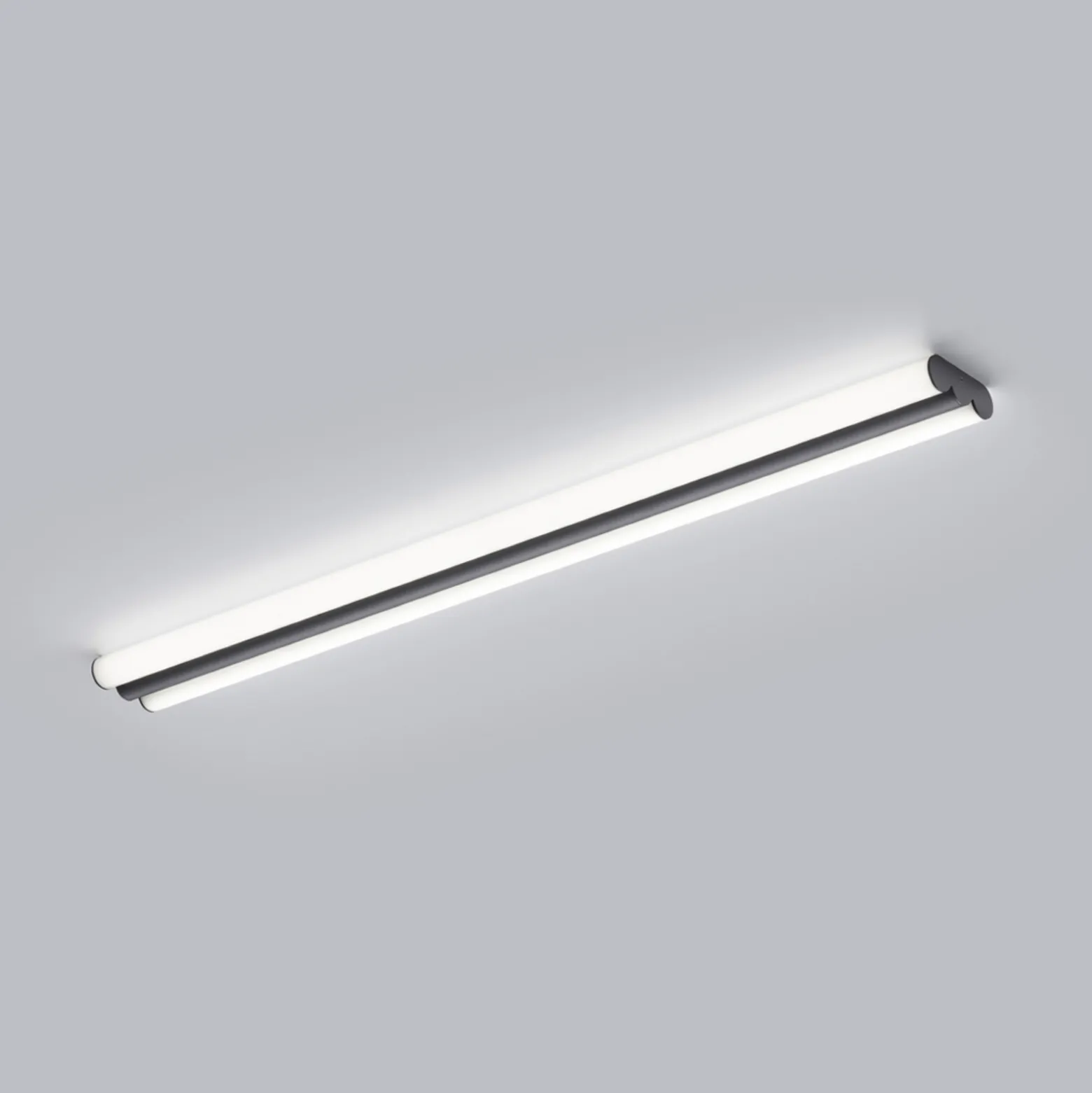 Helestra LED-peililamppu LOOM, pituus 120 cm, musta, IP44