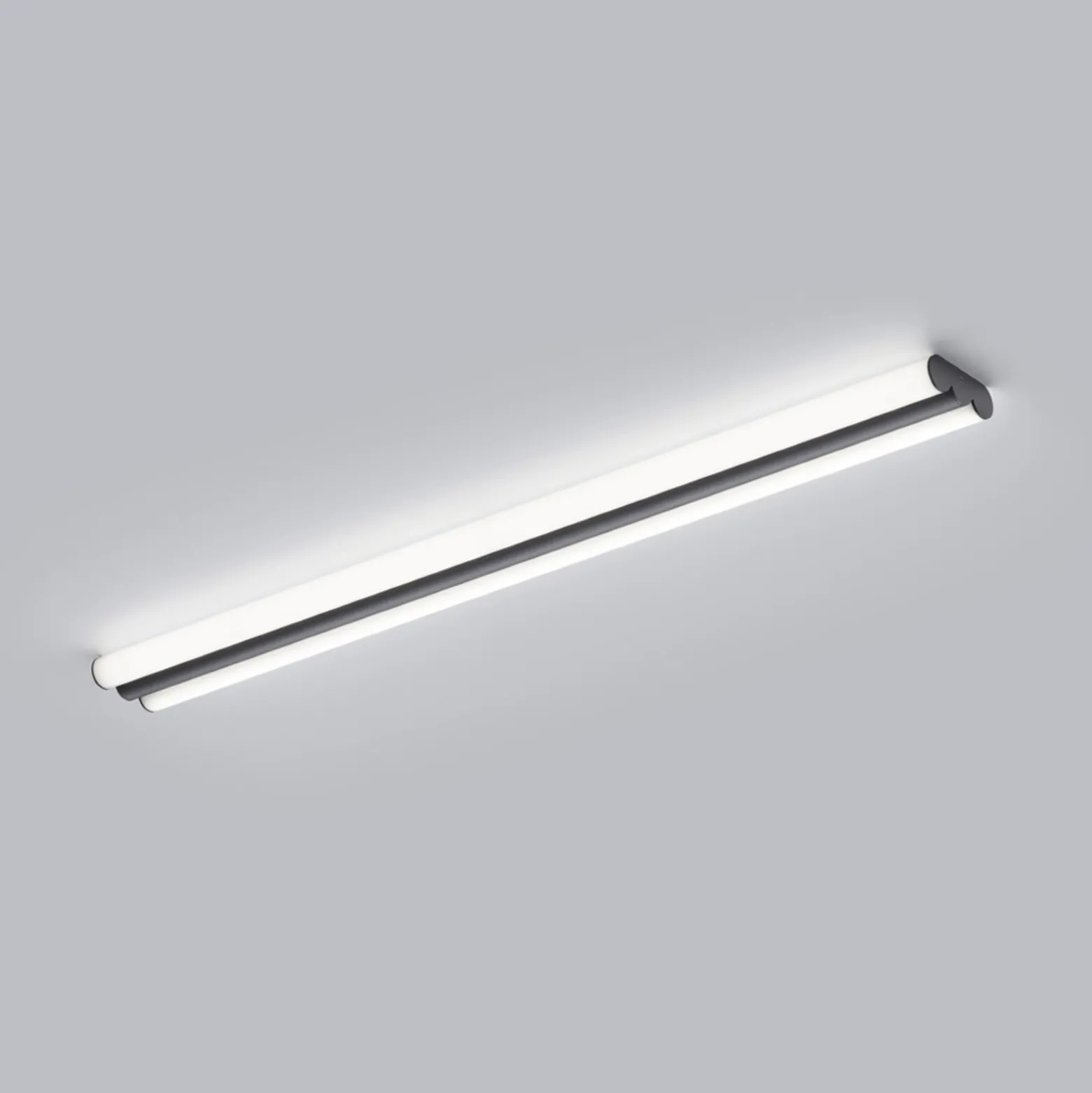 Helestra LED-peililamppu LOOM, pituus 120 cm, musta, IP44
