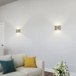 Helestra LED-seinävalaisin VID, vaaleanruskea, ylös/alas, IP65