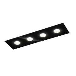 Helestra Nomi-LED-kattovalo 75x21cm himmen., musta