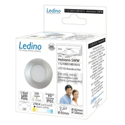 Holstein-LED-uppovalo IP65 116° kiinteä, teräs