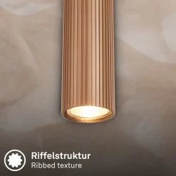 Ida-riippuvalaisin, ruskea, 3-lamppuinen, halkaisija 20 cm, GU10