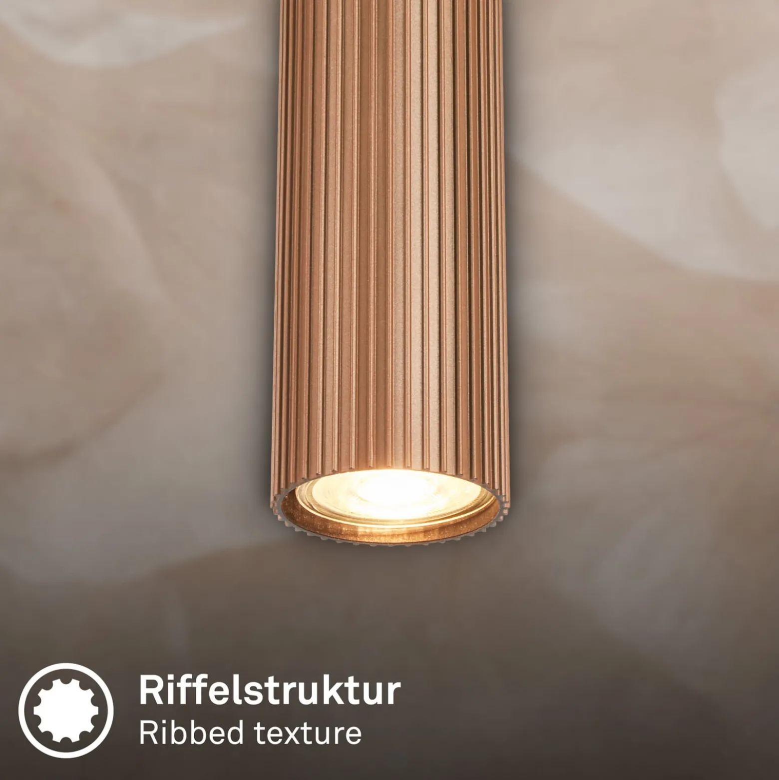 Ida-riippuvalaisin, ruskea, 3-lamppuinen, halkaisija 20 cm, GU10