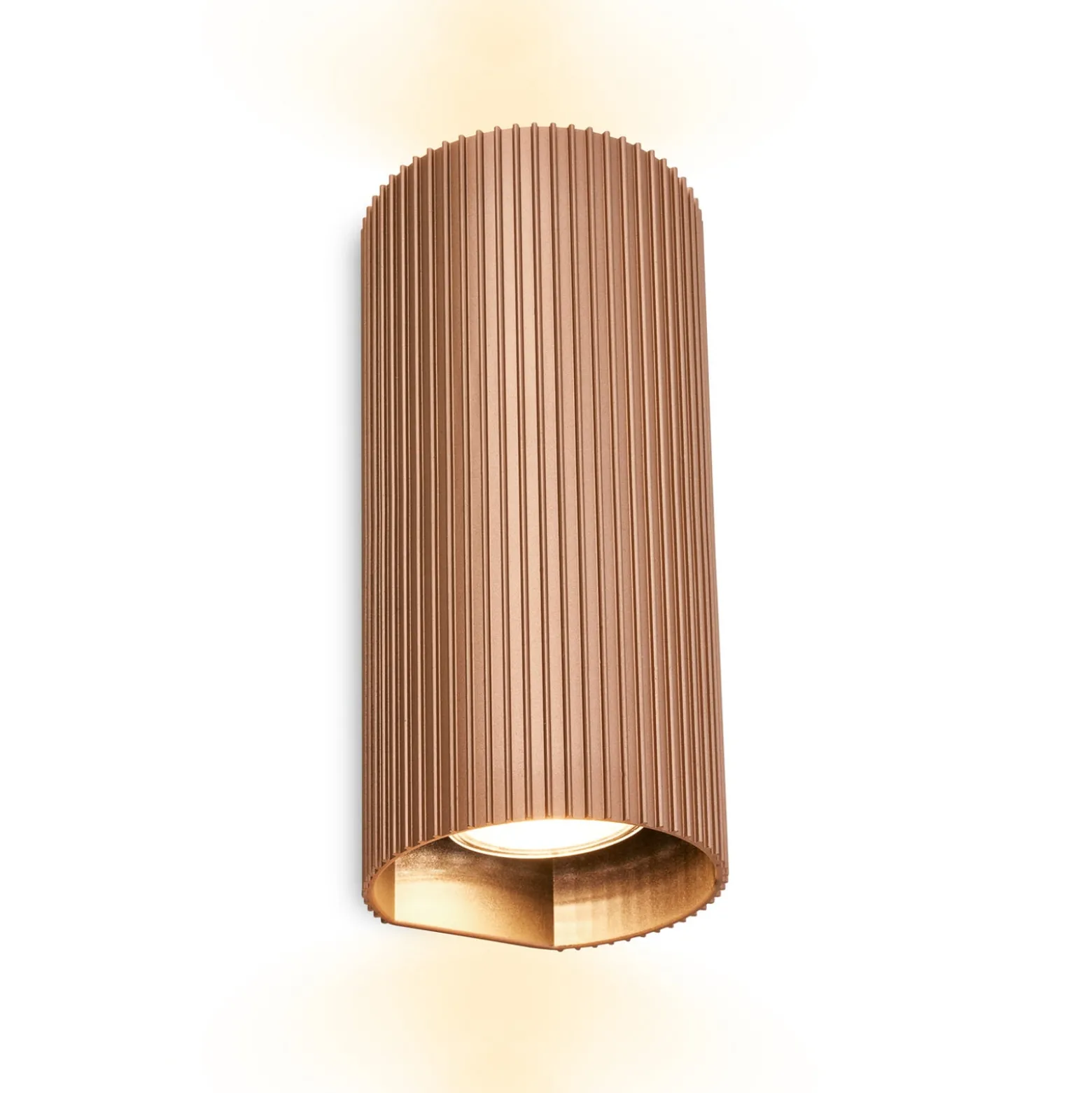 Ida-seinävalaisin, ruskea, muovia, halkaisija 8,5 cm, GU10