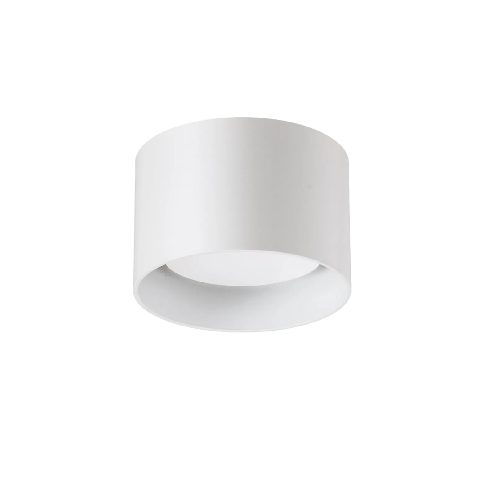 Ideal Lux alasvalo Spike pyöreä, valkoinen, alumiini, Ø 10 cm