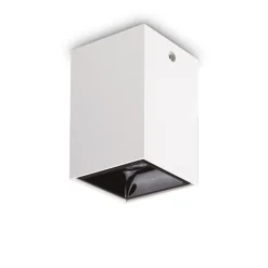 Ideal Lux LED-downlight Nitro Square valkoinen korkeus 12 cm, metallia