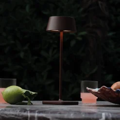 Ideal Lux LED ladattava ulkotilojen pöytävalaisin Puhdas ruskea metalli 32