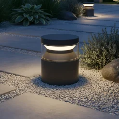 Ideal Lux LED-pollarivalaisin Boeing, musta, korkeus 15 cm