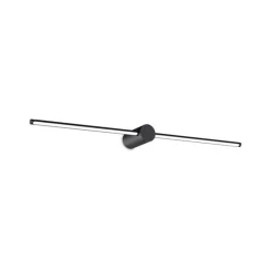 Ideal Lux LED-seinävalaisin Filo, musta, leveys 75 cm, metalli