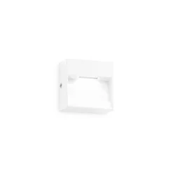 Ideal Lux LED-ulkoseinävalaisin Dedra, valkoinen, 10 x 10 cm