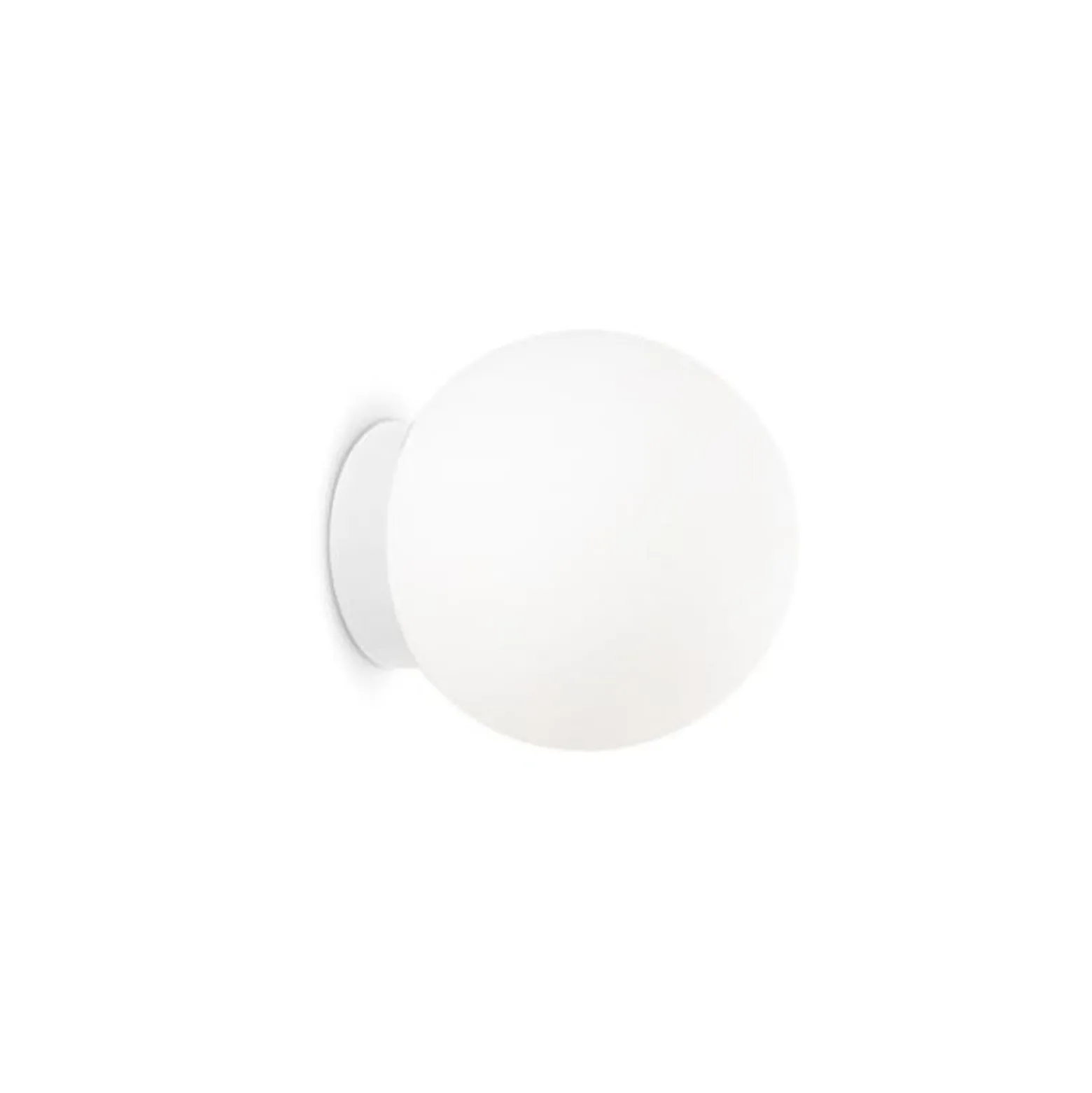 Ideal Lux Mapa seinävalaisin, Ø 10 cm, opaalilasi, valkoinen, pallo