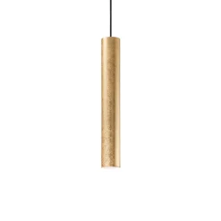 Ideal Lux riippuvalaisin Look, kultainen, Ø 6 cm, metalli