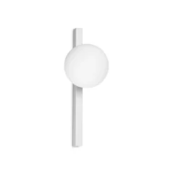 Ideal Lux seinävalaisin Binomio, valkoinen, 1-valo, metalli, lasi