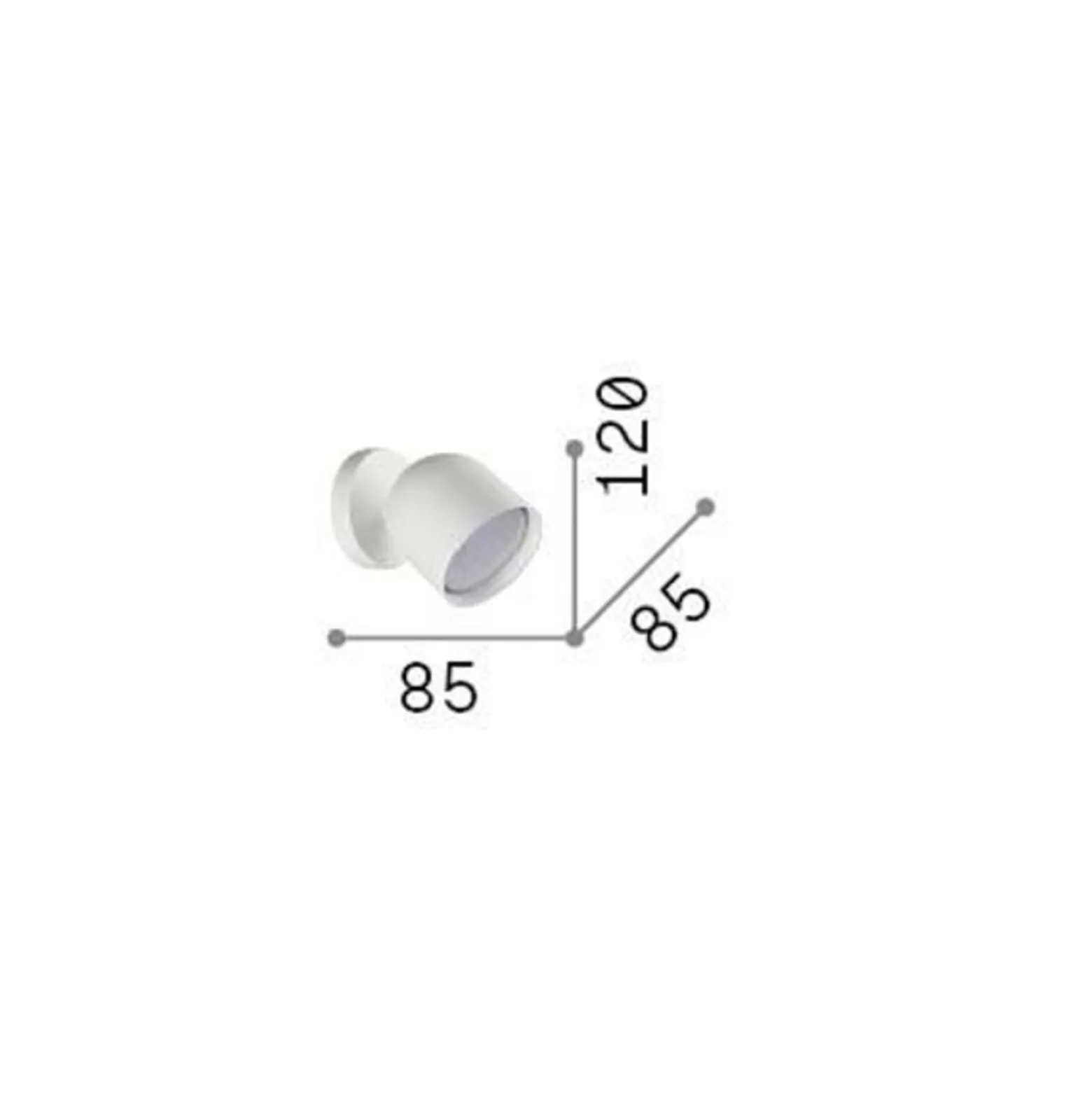 Ideal Lux seinävalaisin Dodo messingin värinen 1-valo metalli Ø 8.5cm