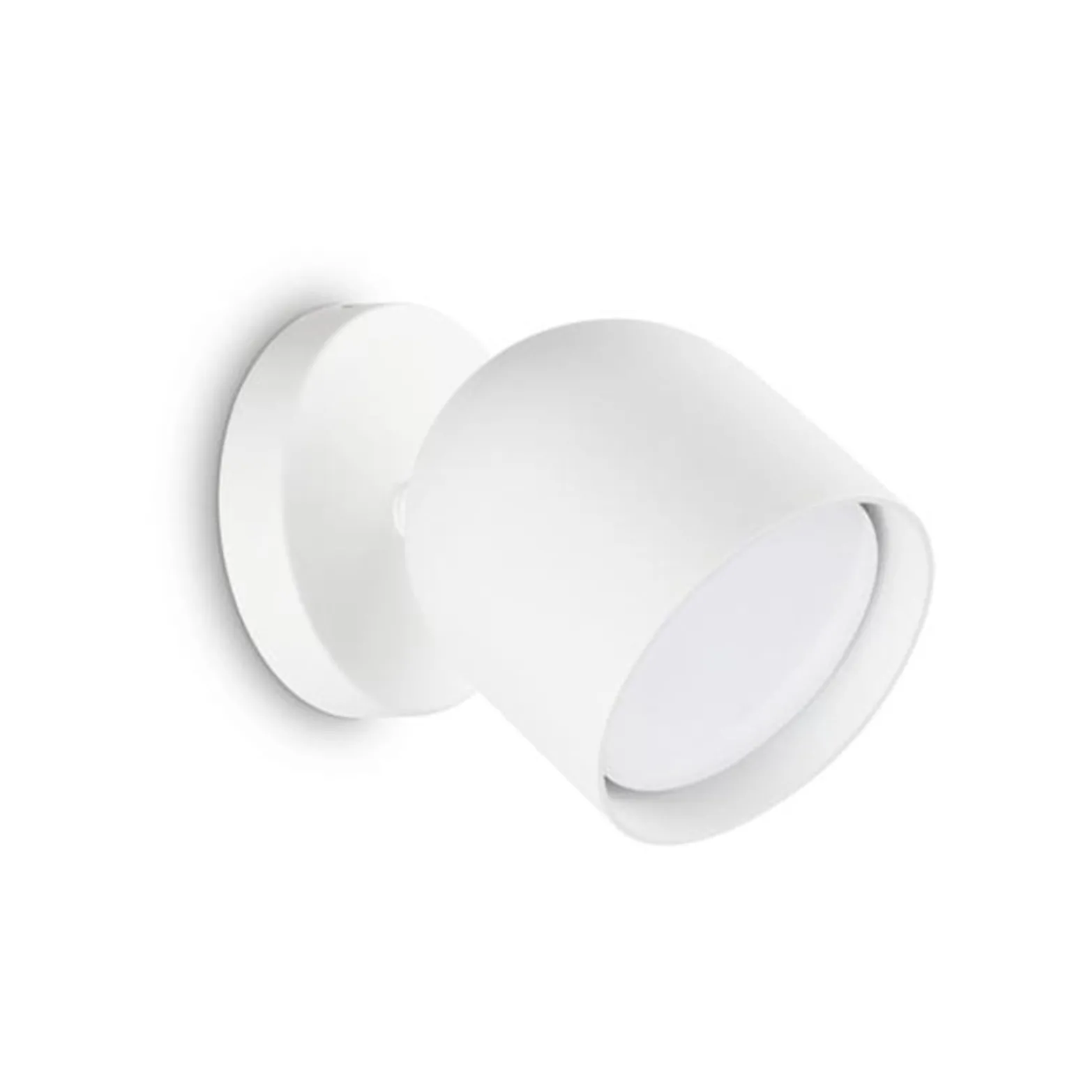 Ideal Lux seinävalaisin Dodo, valkoinen, 1-valo, metalli Ø 8,5 cm
