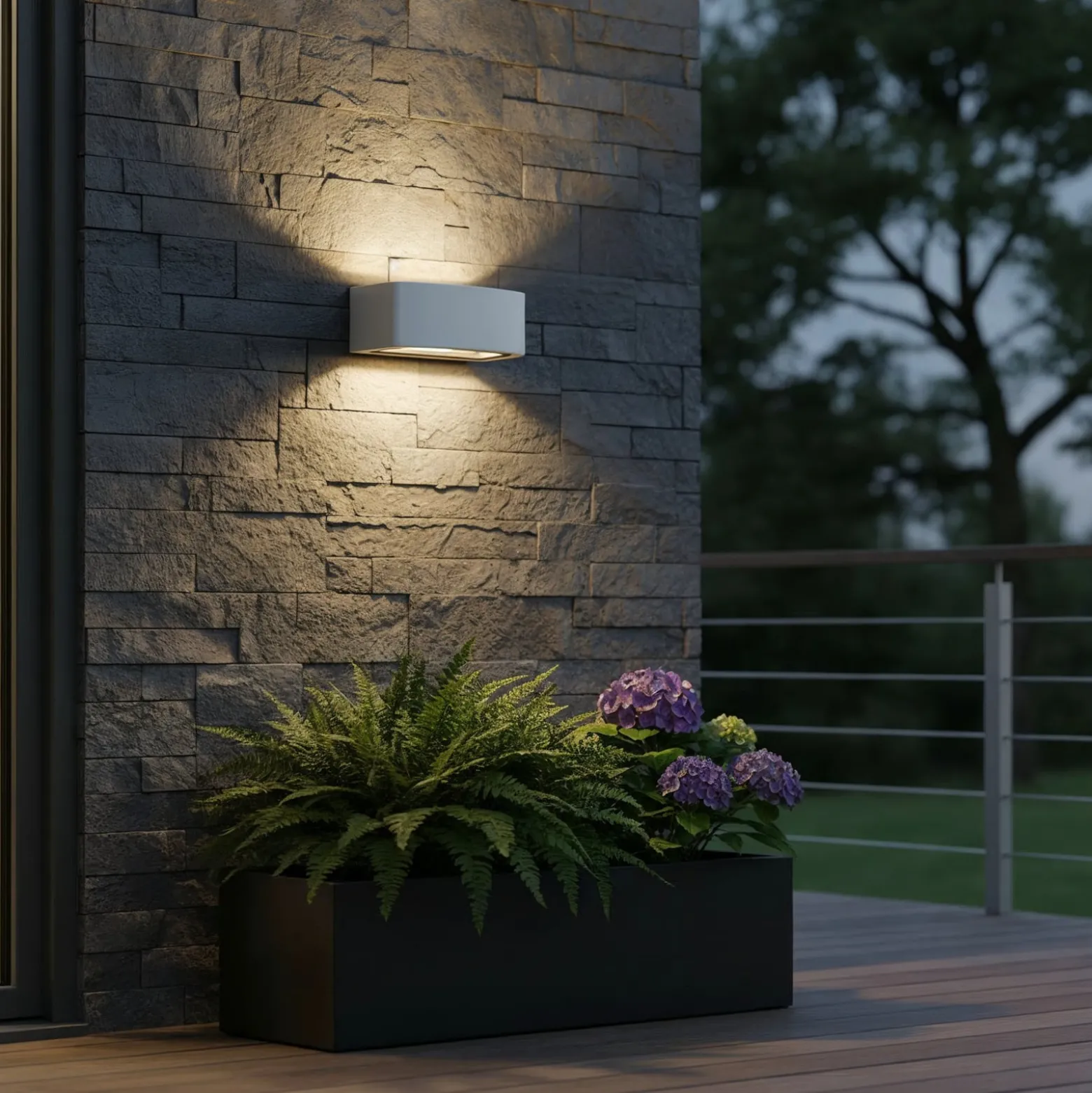 Ideal Lux ulkoseinälamppu Andromeda, valkoinen, leveys 22 cm, alumiini