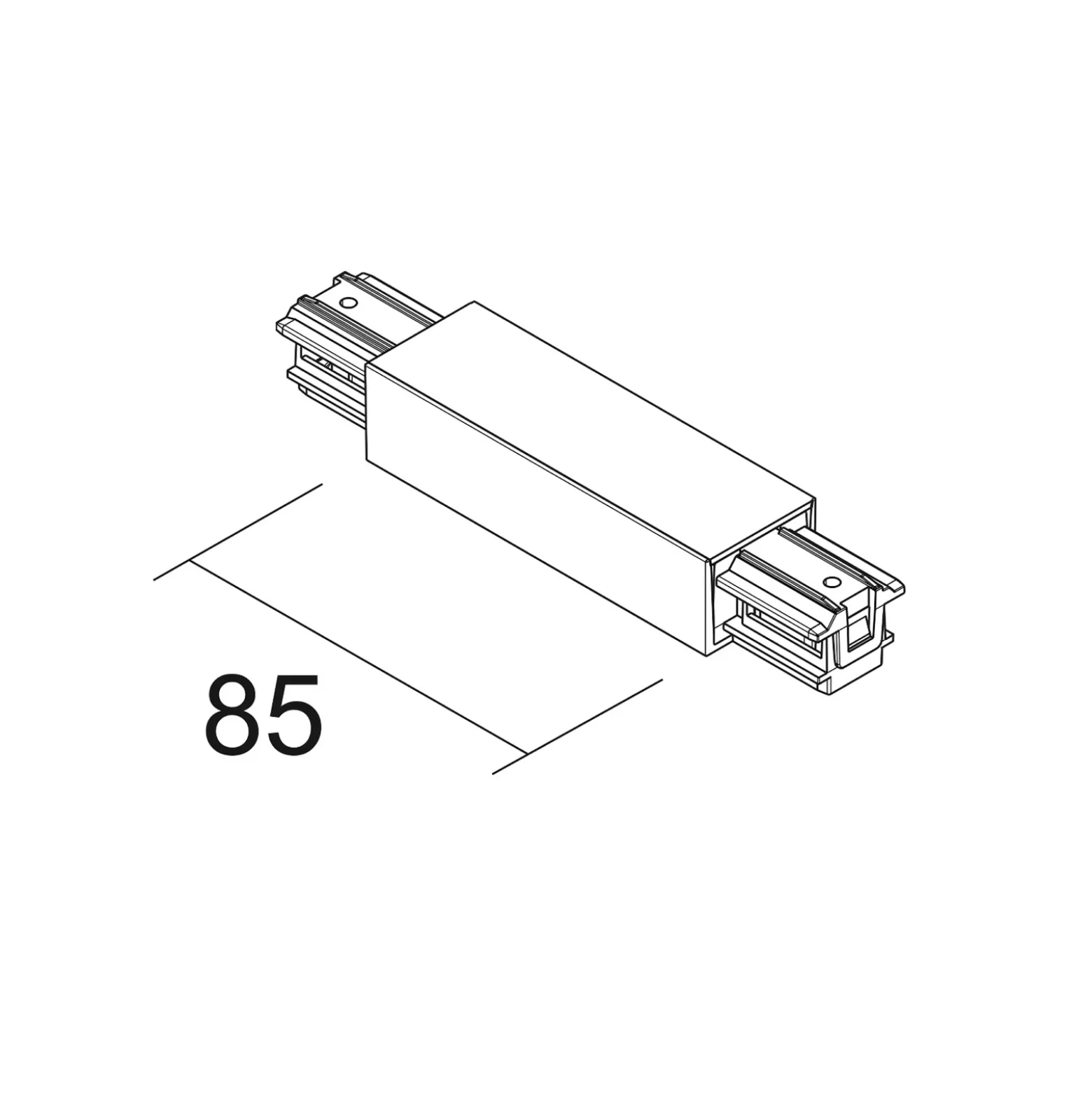 Ivela keskisyöttö SQUARE 48 V, musta, muovi