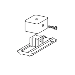 Ivela seinä- ja kattokiinnike SQUARE 48 V, valkoinen