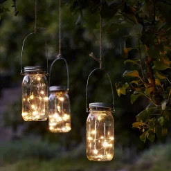 Jamjar - kaunis aurinkokäyt. koristevalaisin, lasi