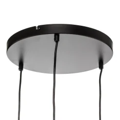 Jari riippuvalo, kangasvarjostin, 3-lamppuinen, pyöreä, valkoinen-kultainen